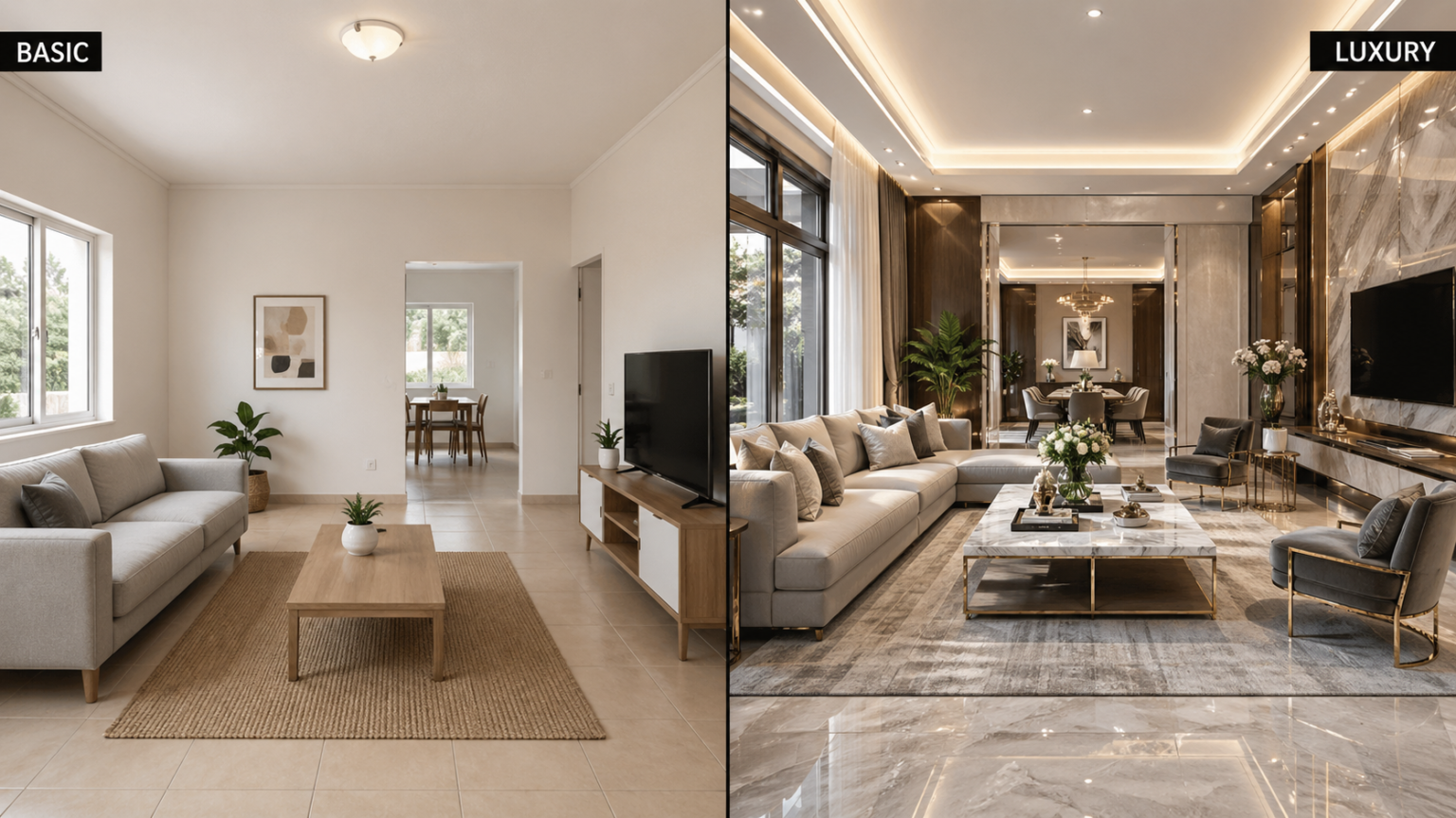 Basic vs High-End Home Design: What's the Real Difference